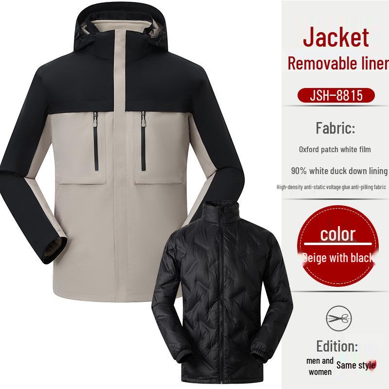 Au Li Rong Windproof Jacket: Customizable with Logo Embroidery, Detachable, Plus Velvet for Workwear