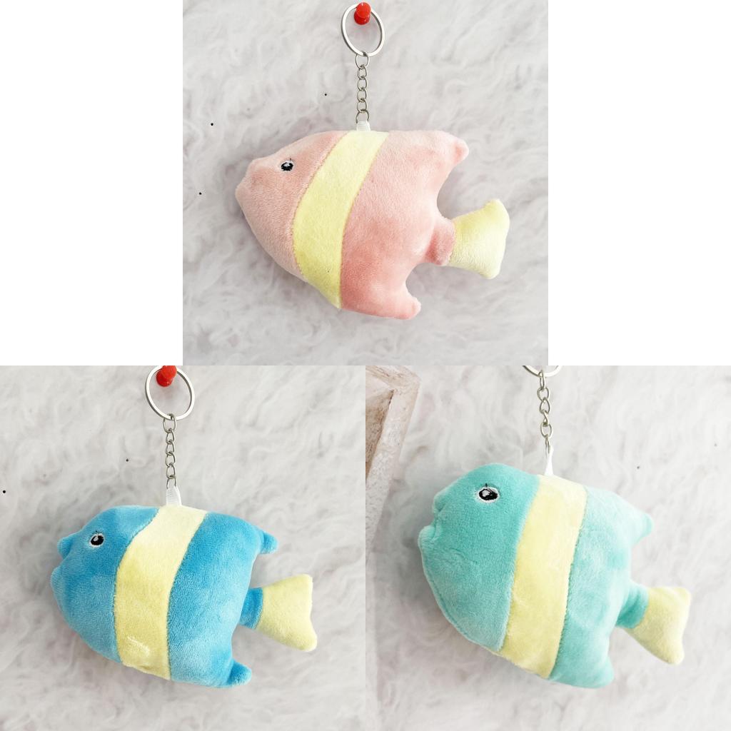 Plush Tropical Fish Keychain With Pp Cotton Filling For Kids And Adults