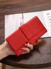 2024 Women's Tri-Fold Leather Wallet: Chic Korean Style Multi-functional Card Holder Bag