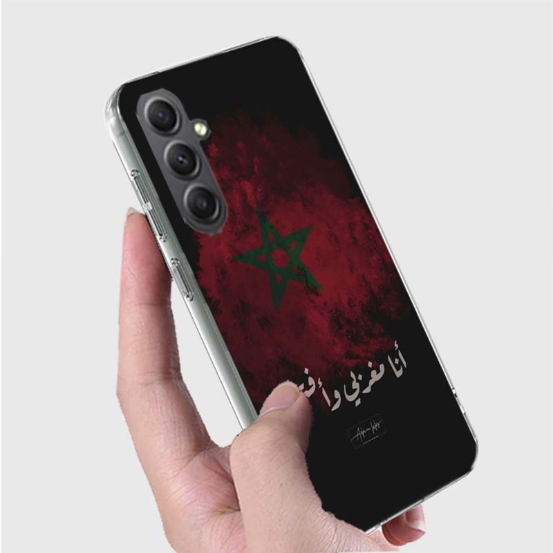 Morocco Flag Soccer Phone Case For Samsung A16 A26 A36 A56 A17 A03S A04S A02S A05S A50S A30 A20 A70S A40 A21 Galaxy Note 20 10 9