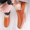 Fashion Brand New Handmade Leather Men Shoes Thick Soled Non-slip Fashion Sneaker Business Flats Casual Loafers Shoes Men Driving Shoes