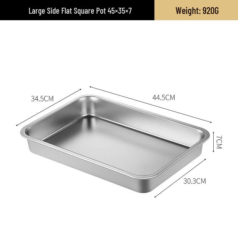 ZISIZ Extra-Thick Stainless Steel Rectangular Roasting Tray with Lid