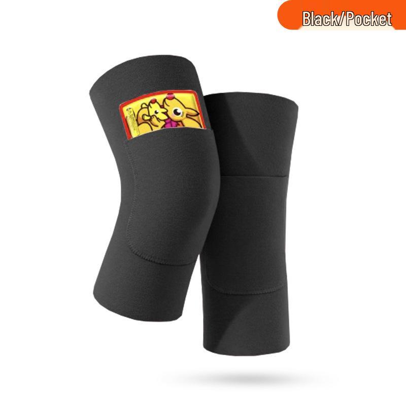 Genouillères doublées en polaire de velours pour la protection contre le froid - Unisexe et chauffantes pour personnes âgées pour l'automne/hiver