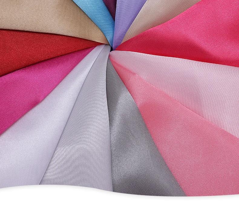 Soft Smooth Satin Fabric By The Meter for Clothes Hanfu Gift Box Lining Wedding Decoration DIY Sewing Cloth Plain White Purple