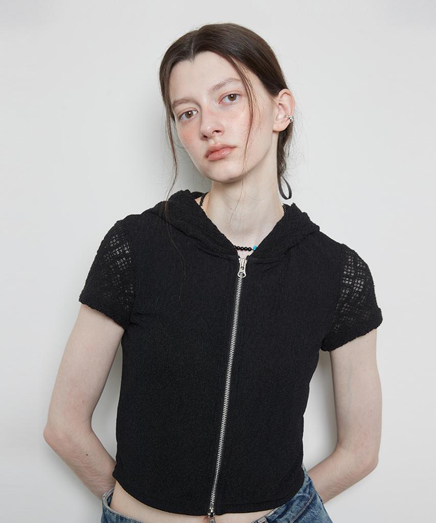 Lartigent L3 Lace Hood Zip-Up(Black)