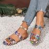 Fashion Women Slippers Flower Bohemian Pattern Sandals Fashion Big Size Slippers Home Casual Lightweight Shoes Flip Flops Slides Women