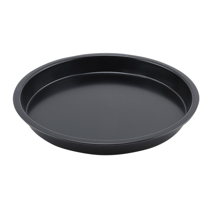 10-Inch Round Non-Stick Carbon Steel Pizza Pan Set (Black)