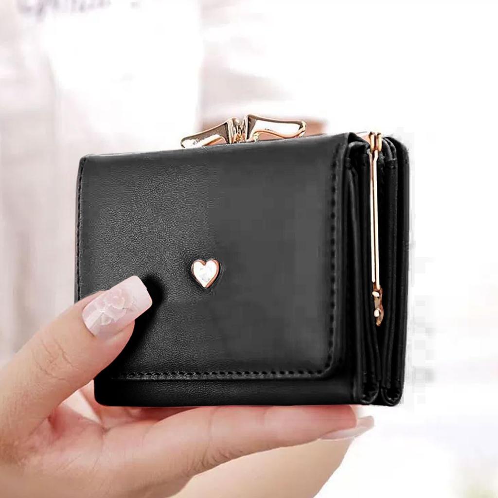 Mini Cute Heart Small Popular Mini 4 Pink [Joyesplay] Women's Wallet, Tri-fold, Compact, Design, Foldable, Wallet, Wallet, Gift, Colors Black, Blue,