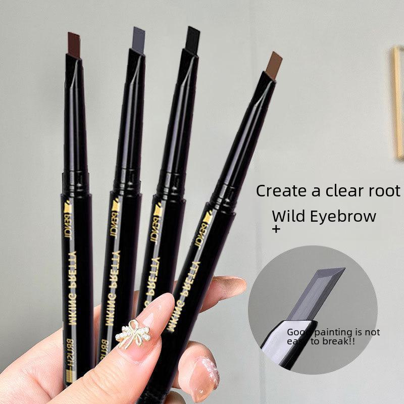 Double-Headed Waterproof Eyebrow Pencil and Powder - Long-Lasting, Smudge-Proof for Beginners with 3D Coloring Brush