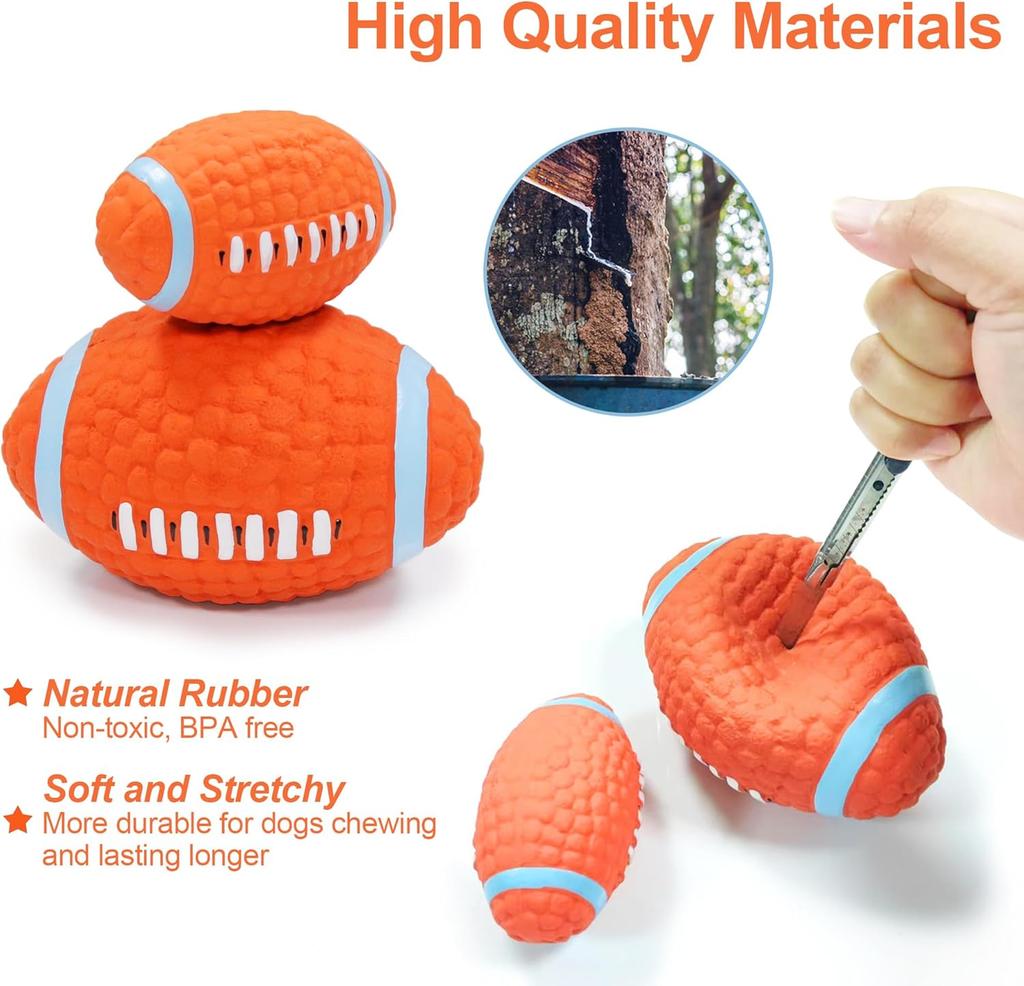 Toys For Small Large Dogs Chihuahua Golden Retriever Natural Latex Dog Balls Anti Bite Interactive Dog Chew Toy Pet Squeak Toys