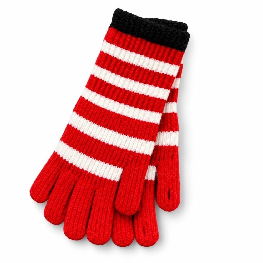 1 Pair Touchable Screen Striped Knitted Gloves Winter Women's Gloves Autumn Winter Season