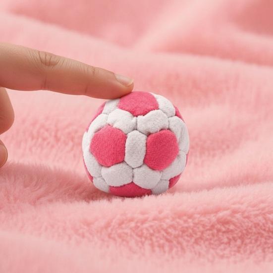 Yousheng 1/3/6Pcs Plush Football Footbags Hacky Sack Ball, Handmade Multicolored Throwing Beanbag, Kids Adults Juggling Kick Ball for Indoor Outdoor