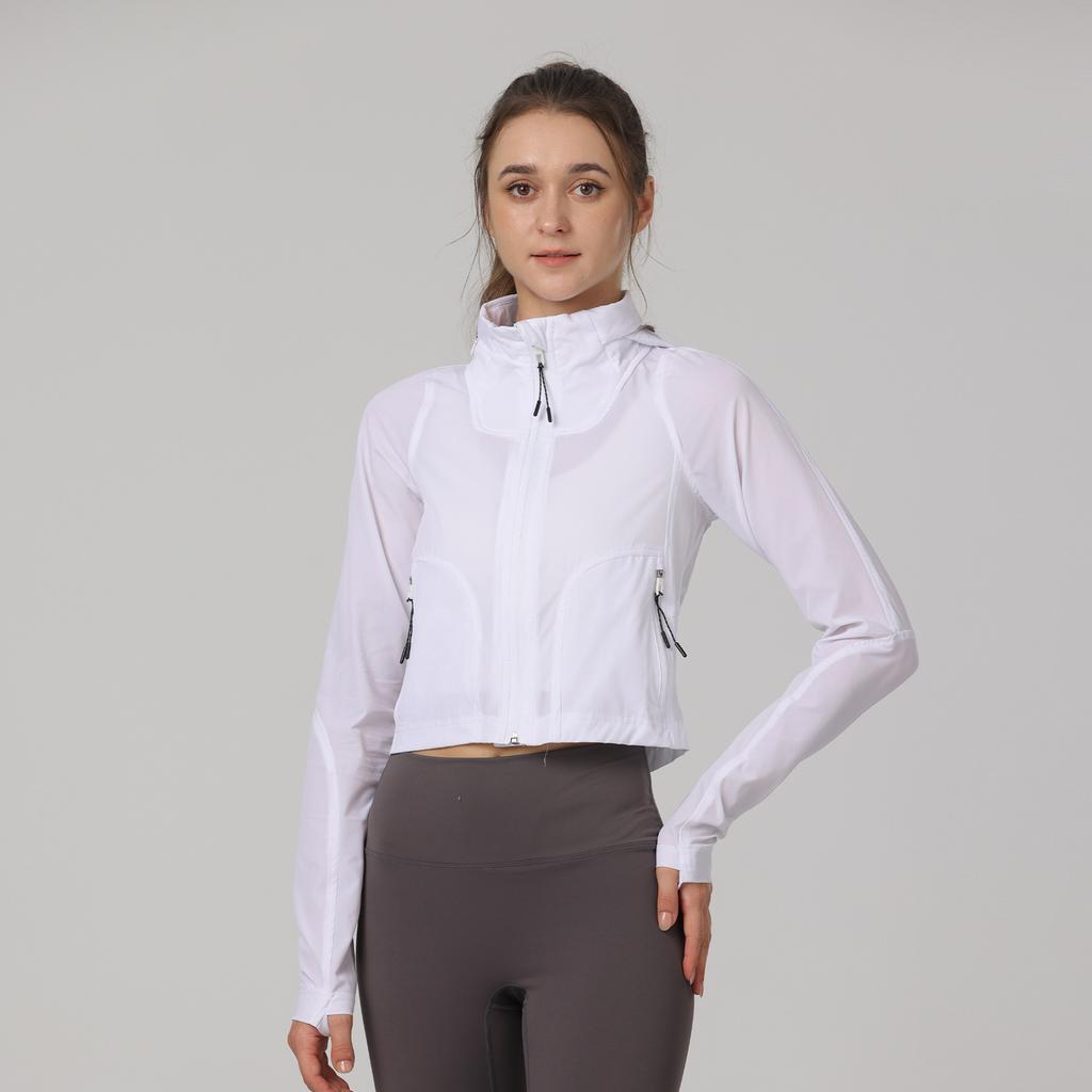 Sonnenschutzkleidung Herbst und Frühling Outdoor Slim-fit Atmungsaktive Reißverschluss-Sportjacke