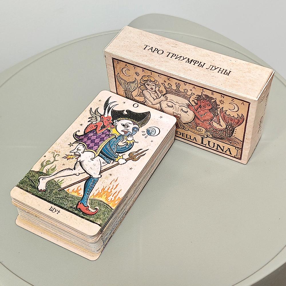 Pachet Tarot Trionfi Della Luna 78 Cărți de Tarot În Limba Rusă 10.3*6cm