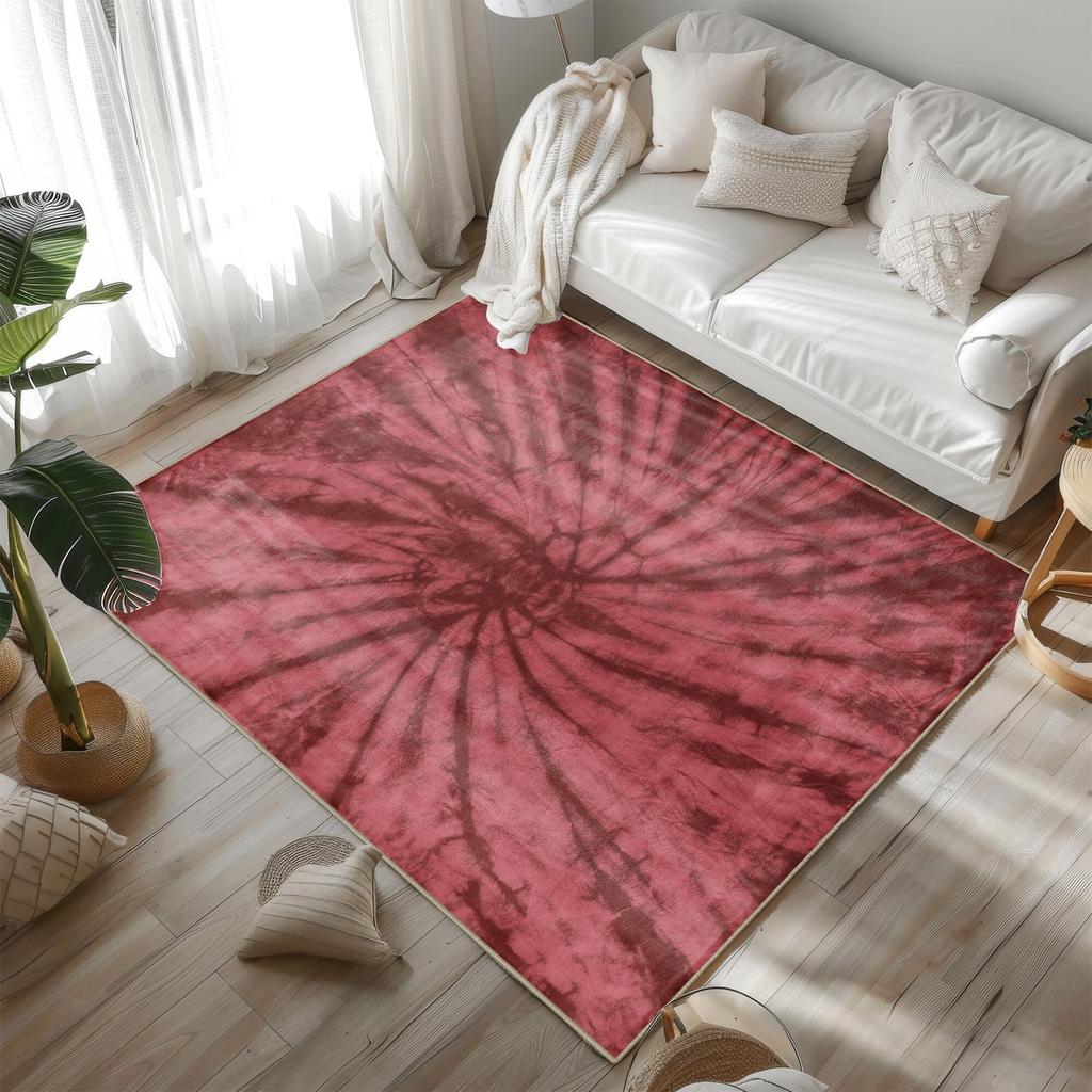 Nordic Tie Dye Area Rug for Living Room Modern Abstract Area Carpet Boho Area Rugs Colorful Rug Eclectic Bedroom Decor Carpet