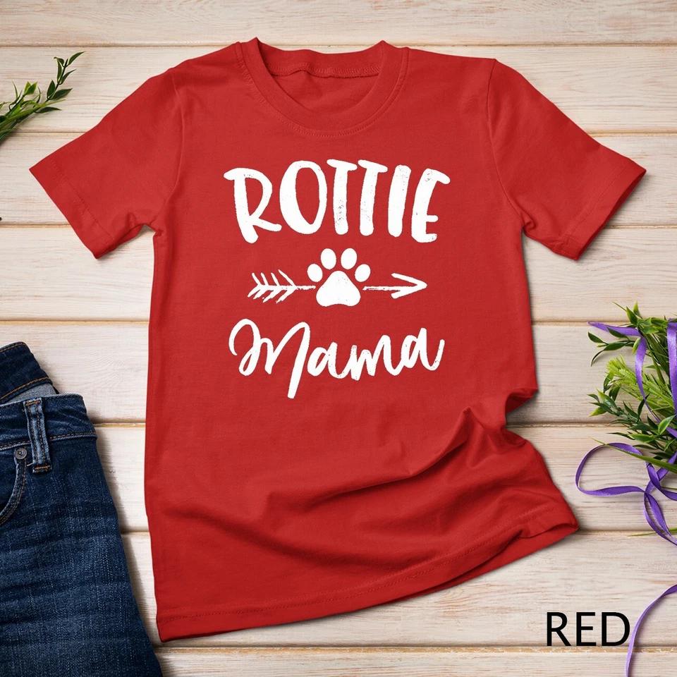 Rottie Mama Gifts Rottweiler Lover Owner Gifts Dog Mom Unisex T-shirt 7 XL