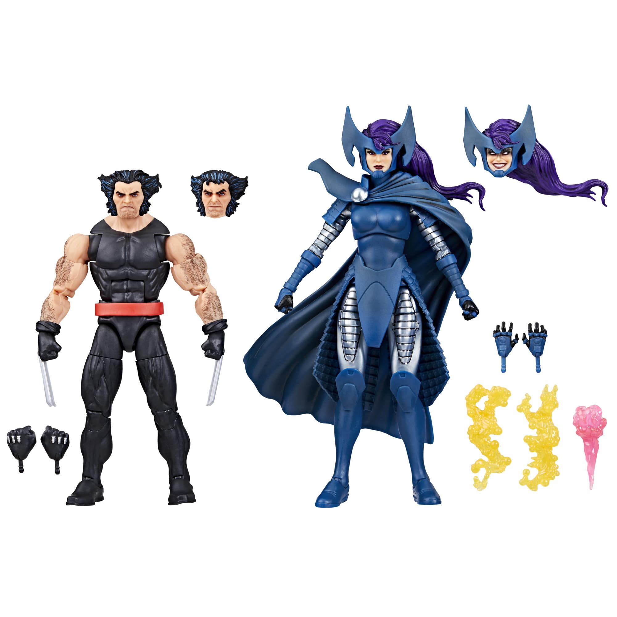

Hasbro Marvel Legends Series Wolverine and 50th Anniversary Comics Collectible Action Figure F9040 Authentic Psylocke, 6-inch (15cm) 2-Pack
