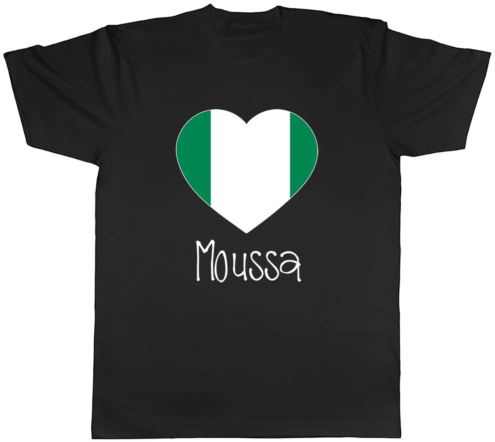 Personalised Love Nigeria Football Fan Supporter Mens T-Shirt Tee Gift Top L