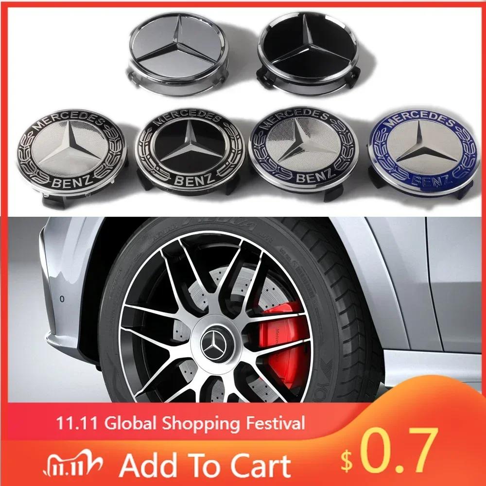 Adesivo per Auto Per Benz Caldo 75mm Coprimozzi Centrali Ruota Auto Accessori Emblema Auto Per Mercedes Benz Maybach AMG W212 W213 CLE CL G