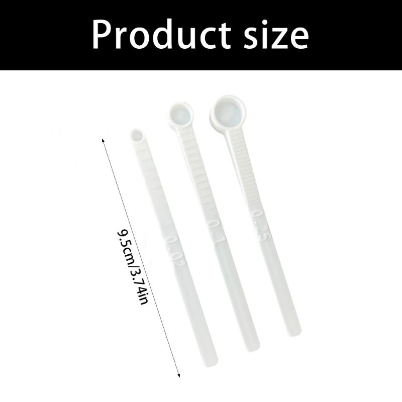 3PCS White Feeding Spoons Dosing Spoon For Fish Tanks With Accurate Measurement Marks And Versatile Usage Easy Use