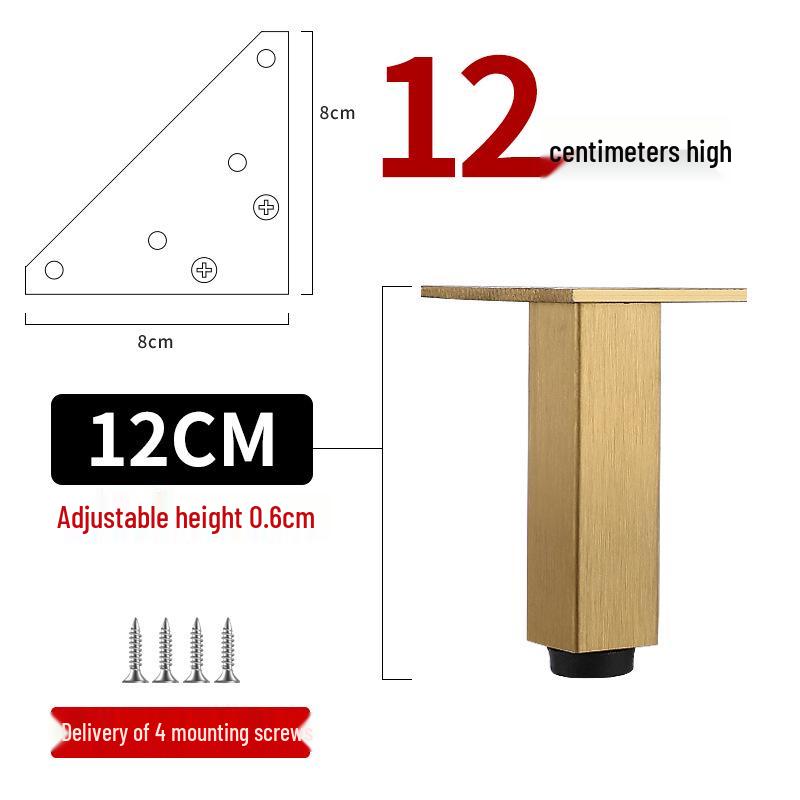 Adjustable Aluminum Alloy Furniture Legs for Cabinets, Sofas, Coffee Tables, TVs, and Beds
