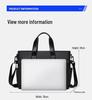 Men's Black Waterproof Oxford Briefcase – Large Capacity, Versatile Commuter Bag