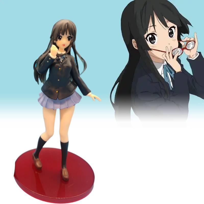 On K Akiyama Mio Figurine Cartoon Model Statuary Christmas Gift Toys Ornament