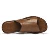 Fashion Men's Leather Slippers Soft Sole Comfortable House Slides Indoor Outdoor Moccasin Slippers for Men Walking Shoes Anti-Slip Flats
