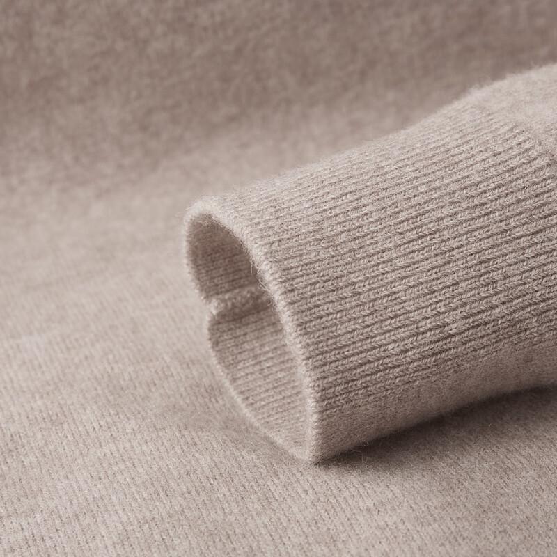 FIRS Men's 100% Merino Wool Faux Two-Piece Round Neck Sweater