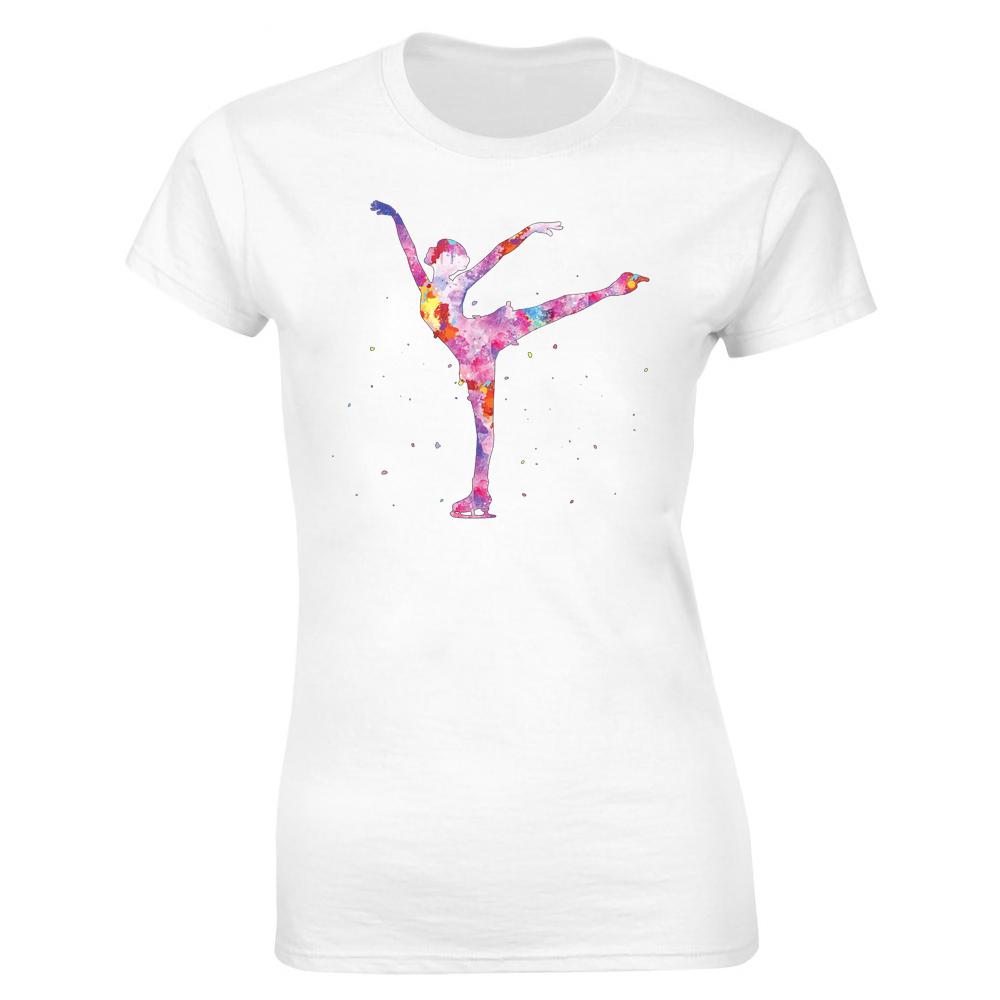 

Унисекс, забавные красивые футболки для фигуристов на льду, уличная одежда с графическим рисунком, подарки на день рождения с короткими рукавами, футболка для катания на коньках, одежда унисекс 4XL