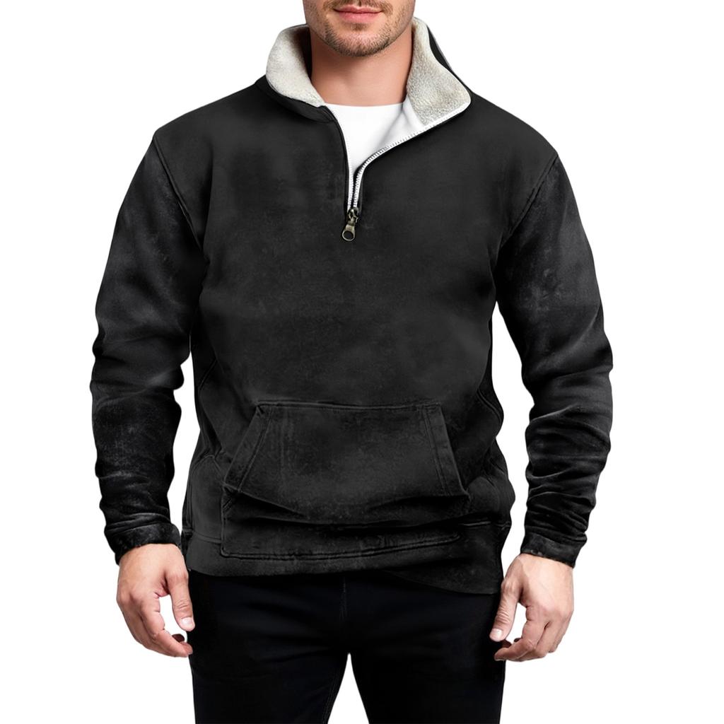 Spring And Men's Standing Collar Sweatshirt Is Outdoor Casual Sweaters Tops