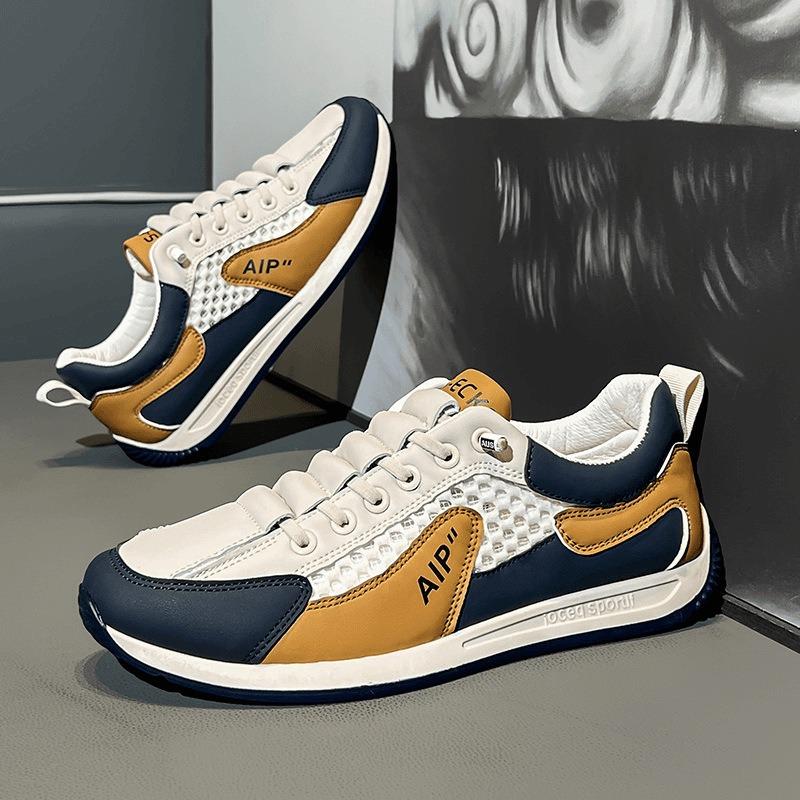 Sports men's shoes summer new breathable hollow mesh board shoes men's lightweight soft sole one pedal casual shoes