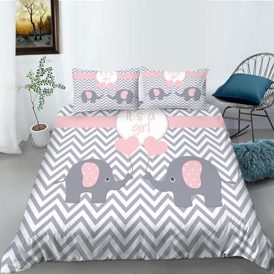 Bedding Three-Piece Polyester Digital Printing Cartoon Animal