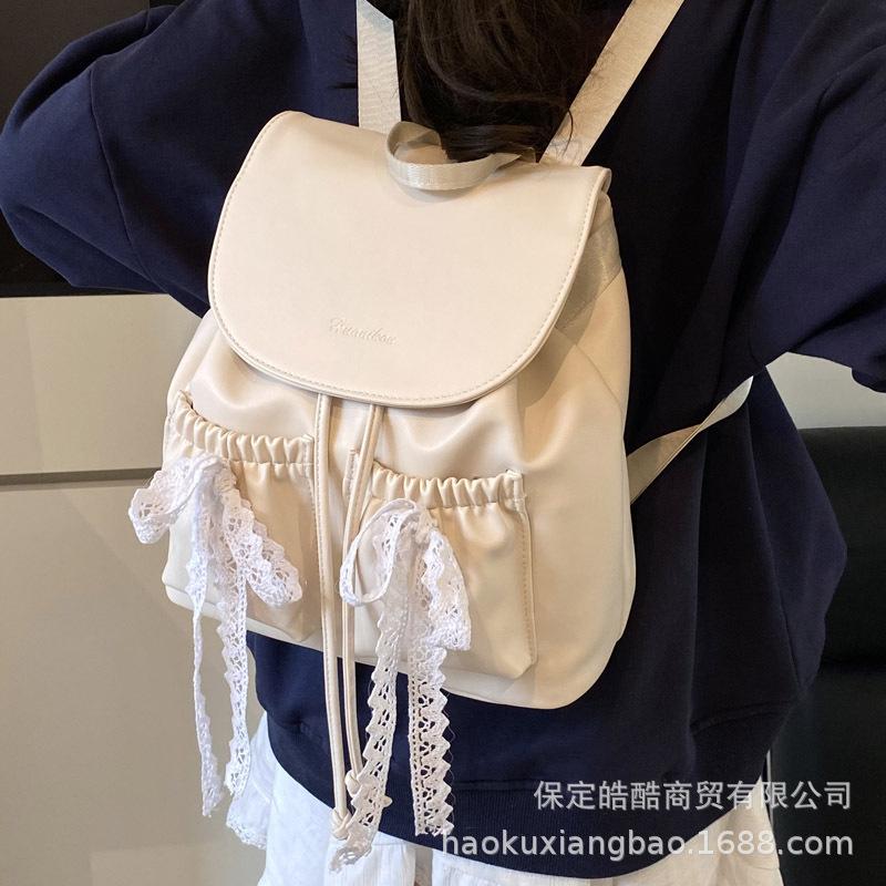 Niche Retro Backpack Women's 2025 New Spring and Summer Super Fire College British Style Schoolbag Casual Korean Backpack