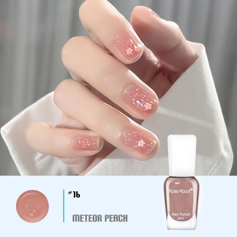 

40 цветов, лак для ногтей без запекания на водной основе, блестящие блестки, долговечный, разрываемый, здоровый, отрываемый, быстросохнущий, телесный лак для ногтей