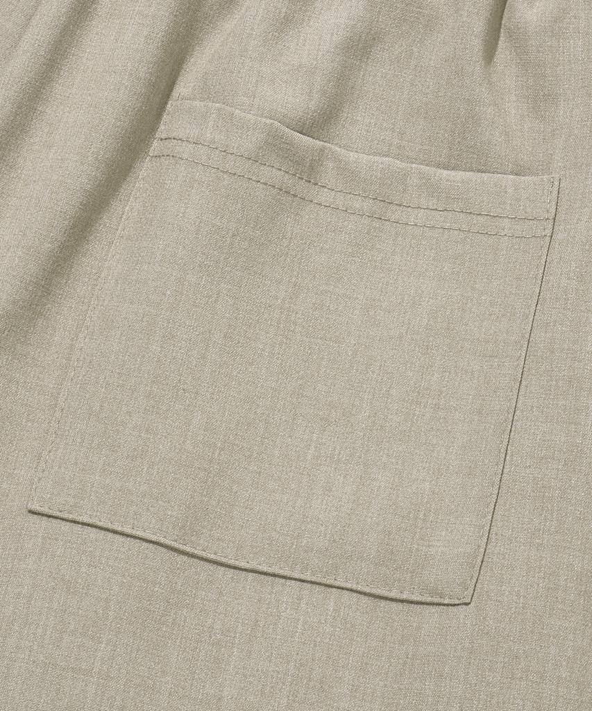 AGOD Wide Elastic Waist Slacks [Beige]