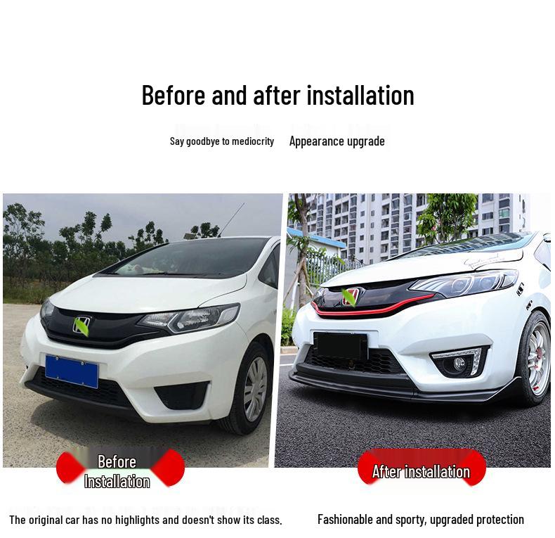 2014-2017 Fit Front Lip & RS Rear Spoiler Kit: Includes Rear Bumper & Diffuser