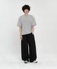 SIGNATURE Multi-Tuck Wide Slacks [Black Stripe]
