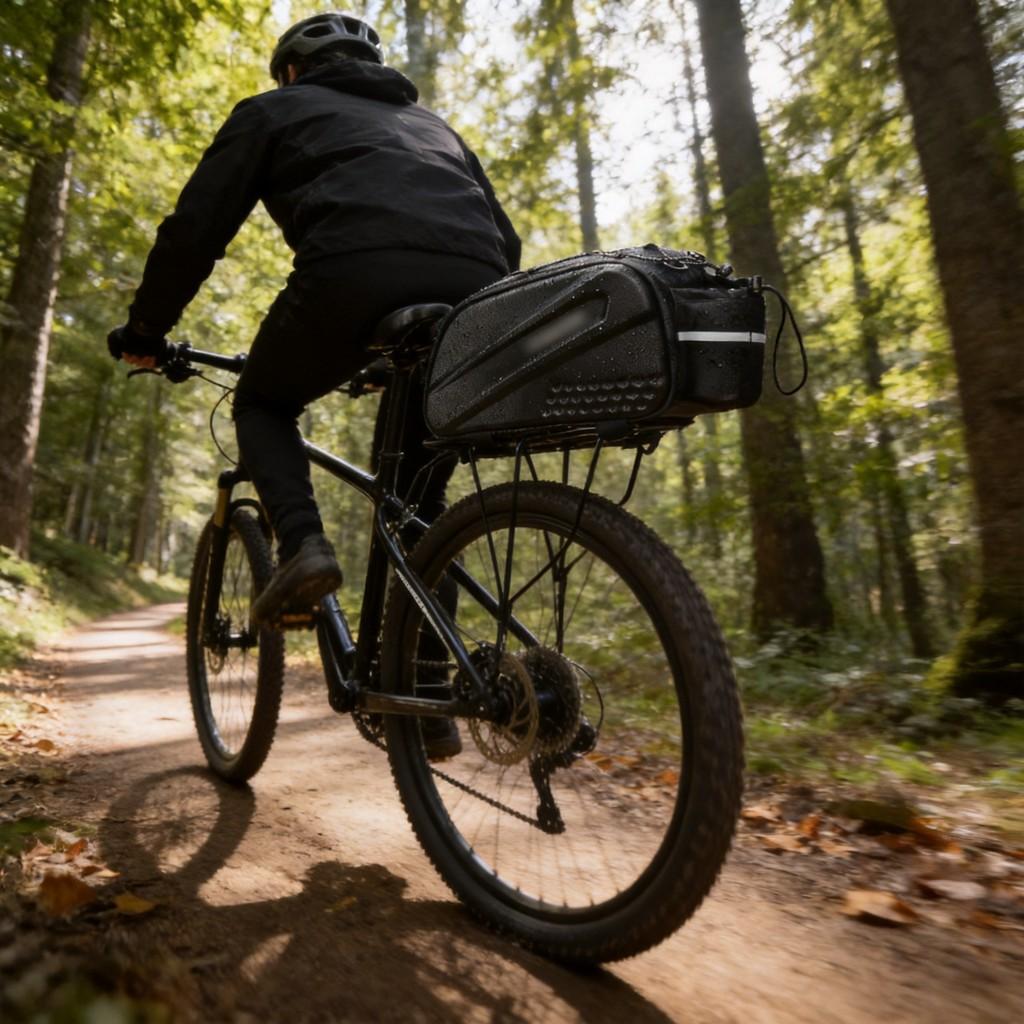 Fahrrad-Gepäckträgertasche Mit Hartschale PVC Für Mountainbike Aufbewahrungslösung