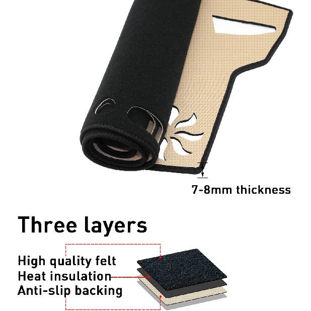 Dashboard Cover Mat For Toyota Corolla -2024 2025 2026 Hatchback Sedan Dash Cover Interior Accessories Sunshade Glare UV Rays Protector Pad Black