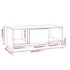 Vidaxl Stolik Kawowy, Biały 102X50X36 Cm, Materiał Drewnopochodny