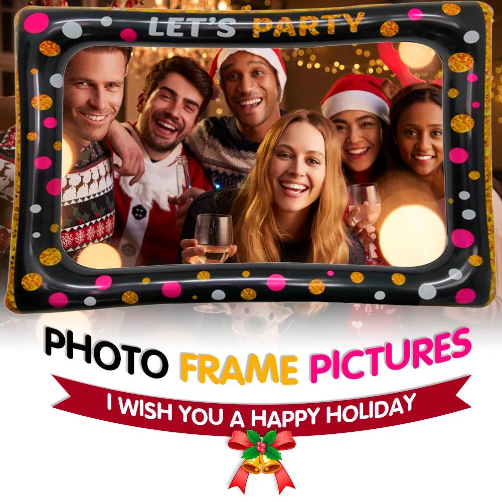 Decoration Picture Frame Large Size Selfie Picture Frame PVC Inflatable Frame Photo Booth Props for Birthday Baby Shower Wedding