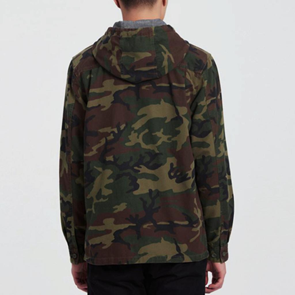Vans Camouflage Hooded Jacket Men Jackets Green VN0A36JLCMA