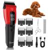 Hatteker Pet Electric Clippers – Dog Grooming Trimmer, Cat Hair Shaver, Pet Fur Cutter & Haircut Scissors Set