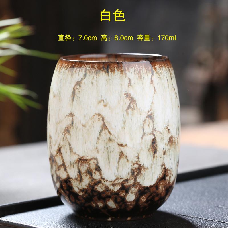 Kiln change master cup ceramic household tea cup cup Tianmu glaze tea set tea cup gift box with hand gift 170ml