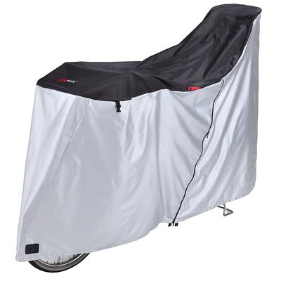 Kawasumi Seisakusyo Bicycle Cycle Cover Type for Assisted LL (Zipper Bicycles) KW-389AS/BK, Size, Black/Silver