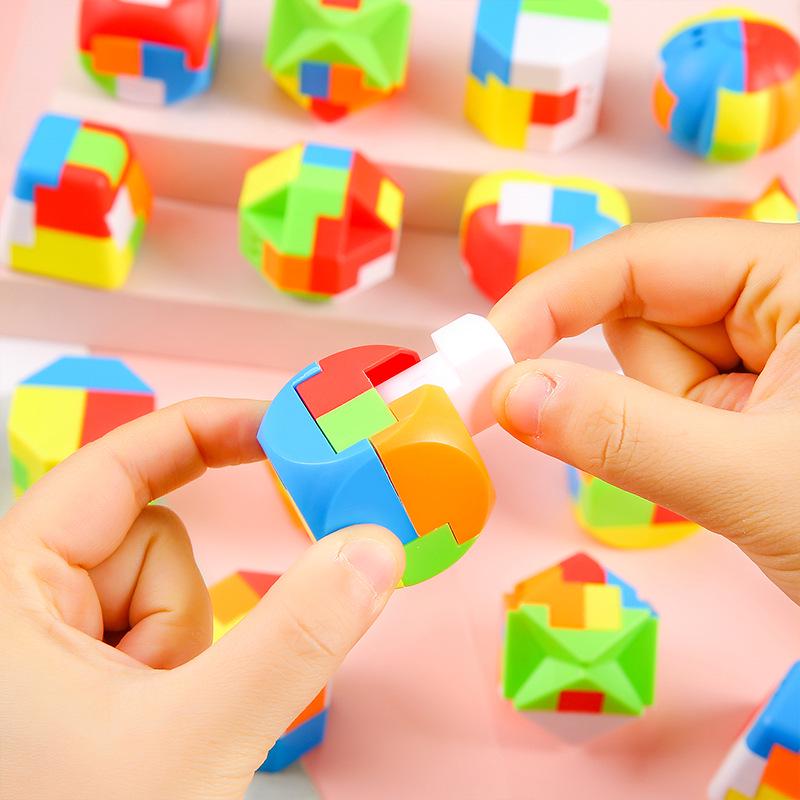 Children's Kongming & Luban Lock Set: 24-Piece Educational Puzzle Toy with Magic Ball