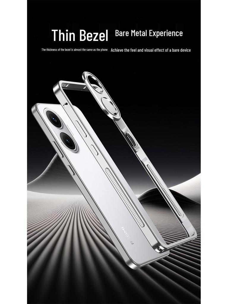 Xiaomi Poco F7 & Redmi Turbo4Pro Metal Bumper Case with Hippocampus Buckle