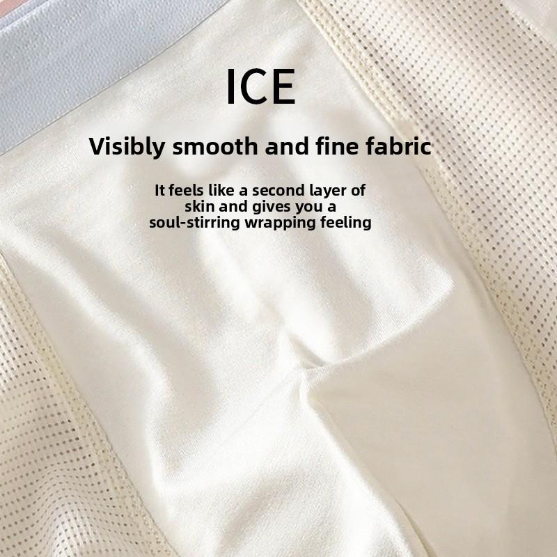 Large-sized Men's Summer Thin and Fashionable New Ice Silk Breathable Mesh Briefs