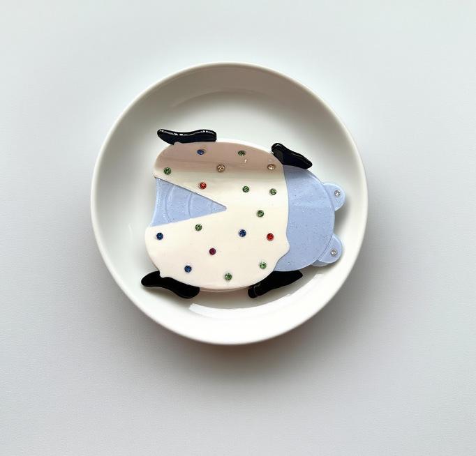 Medium Ladybug Acetate Hair Claw Clip for Back of Head